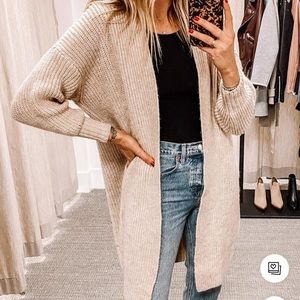 NWT Topshop ribbed open front Nordstrom cardigan